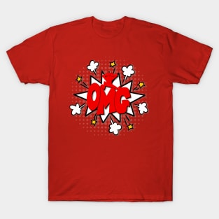 OMG!! Comic Bubble Red T-Shirt